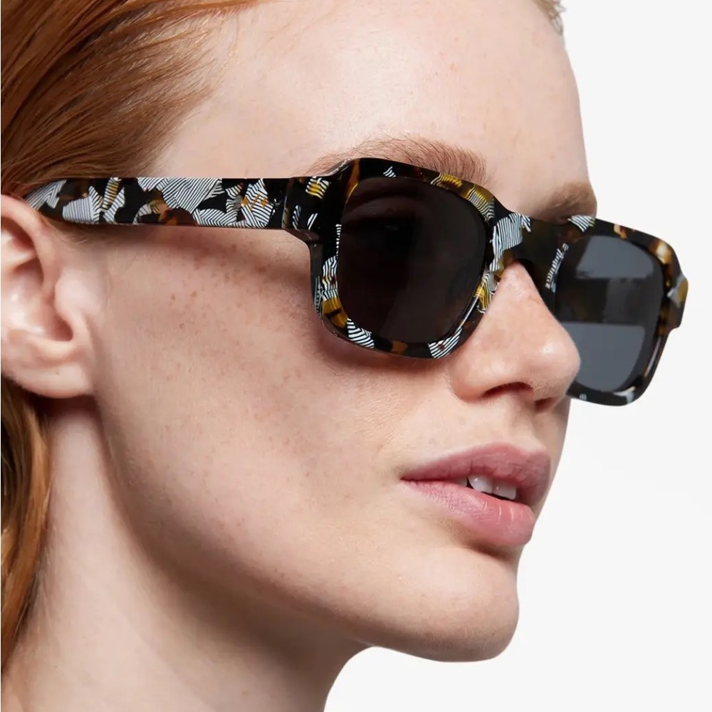 Strata Black and Brown Jungle Patterned Sunglasses